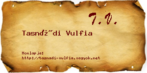 Tasnádi Vulfia névjegykártya